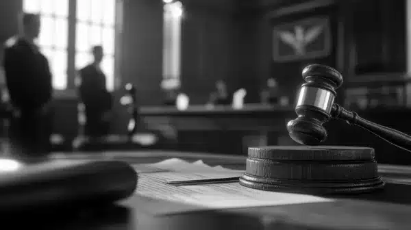 Gavel and Courtroom Scene